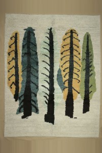 8x10 Pine Tree Hemp Rug 252,315 - Turkish Carpet Rug  $i
