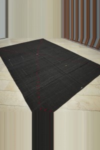 8x11 Dark Brown Goat Hair Kilim Rug. 235,346 - Goat Hair Rug $i