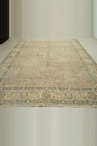 8x11 Persian Pattern Vintage Turkish Carpet Rug 233,332 - Oushak Rug $i