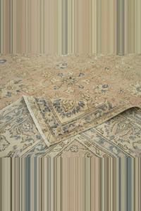 8x11 Persian Pattern Vintage Turkish Carpet Rug 233,332 - Oushak Rug $i