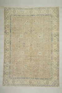 8x11 Persian Pattern Vintage Turkish Carpet Rug 233,332 - Oushak Rug $i