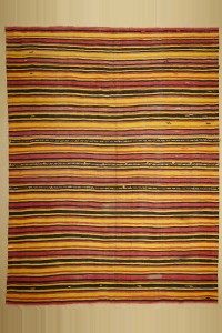 Turkish Kilim Rug 8x11 Striped Pattern Turkish Kilim Rug. 252,333