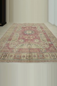 8x12 Mid Century Antique Oushak Rug. 249,352 - Oushak Rug $i