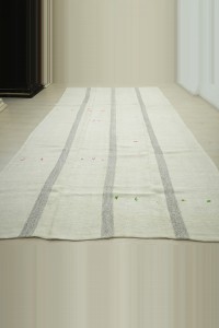 8x13 Primitive Pattern Hemp Kilim Rug 236,388 - Turkish Hemp Rug $i