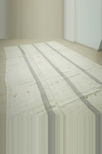 8x13 Primitive Pattern Hemp Kilim Rug 236,388 - Turkish Hemp Rug $i