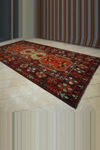 8x16 Beautiful Old Flat Weave Kars Kilim Rug. 230,477 - Turkish Kilim Rug  $i