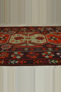 8x16 Beautiful Old Flat Weave Kars Kilim Rug. 230,477 - Turkish Kilim Rug  $i