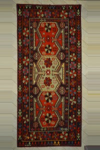 Turkish Kilim Rug 8x17 Beautiful Colors Old Kars Kilim Rug.  230,517