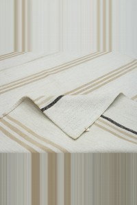 8x8 Square Size Striped Pattern Turkish Kilim Rug 252,258 - Grey Turkish Rug  $i