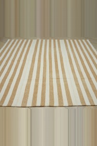 8x9 Cotton On Cotton Flat Weave Rug. 233,267 - Turkish Natural Rug  $i