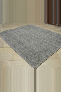 8x9 Plain Natural Gray Turkish Kilim Rug  236,286 - Grey Turkish Rug  $i