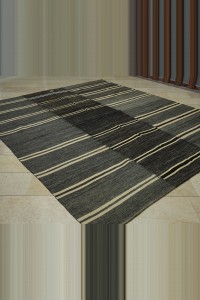 9x10 Striped Pattern Goat Hair Kilim Rug. 265,315 - Goat Hair Rug $i