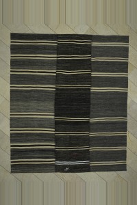 Goat Hair Rug 9x10 Striped Pattern Goat Hair Kilim Rug. 265,315