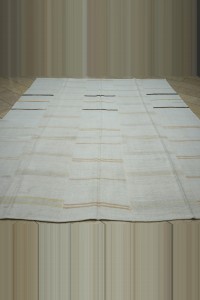 9x11 Minimalist Striped Hemp Kilim Rug 265,326 - Turkish Hemp Rug $i