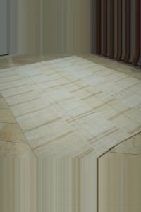 9x11 Oversize Stripe Pattern Hemp Kilim Rug. 266,330 - Turkish Hemp Rug $i