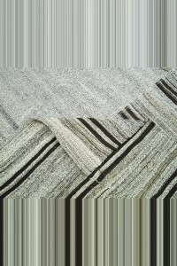 9x12 Gray And Brown Stripe Kilim Rug. 281,357 - Grey Turkish Rug  $i