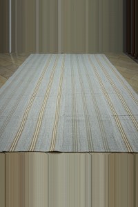 9x12 Grayish White Flat Weave Kilim Rug. 267,382 - Grey Turkish Rug  $i