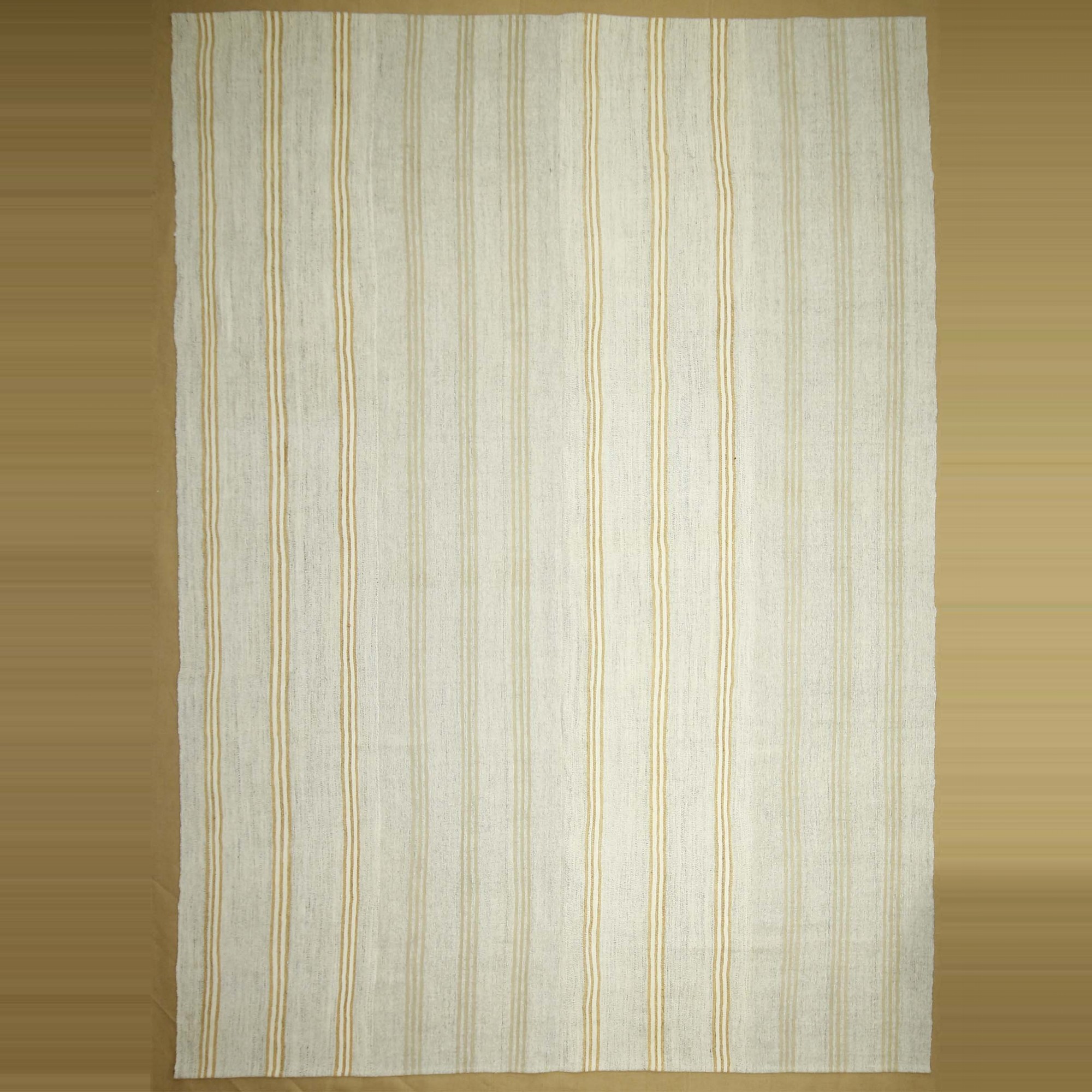 9x12 Grayish White Flat Weave Kilim Rug. 267,382 - Grey Turkish Rug 