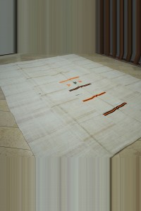 9x12 Modern Stripe Hemp Kilim Rug. 275,370 - Turkish Hemp Rug $i