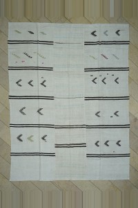 9x12 Modern Stripe Pattern Hemp Kilim Rug 285,370 - Turkish Hemp Rug  $i