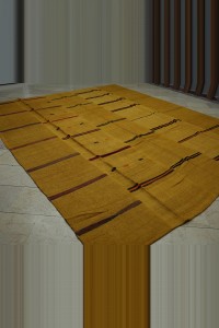 9x12 Overdye Saffron Hemp Kilim Rug 290,354 - Turkish Hemp Rug $i