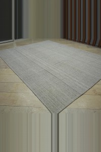 9x12 Plain Gray Flat Weave Kilim Rug. 281,370 - Grey Turkish Rug $i