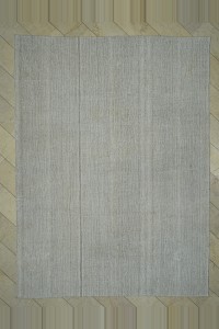 Grey Turkish Rug 9x12 Plain Gray Flat Weave Kilim Rug. 281,370