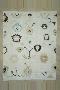Turkish Carpet Rug 9x12 Shining White,Hemp Carpet Rug 270,345