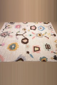 9x12 Shining White,Hemp Carpet Rug 274,355 - Turkish Carpet Rug  $i