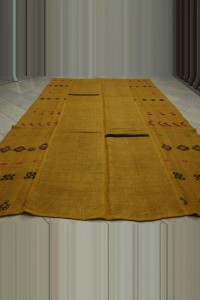 9x13 Overdye Saffron Color Hemp Rug. 274,390 - Turkish Hemp Rug $i