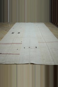 9x13 Vintage Handmade Turkish Hemp Kilim Rug. 273,402 - Turkish Hemp Rug $i