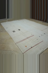 9x13 Vintage Handmade Turkish Hemp Kilim Rug. 273,402 - Turkish Hemp Rug $i