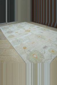 9x14 Oushak Pattern Shining White Hemp Rug. 282,440 - Turkish Carpet Rug  $i