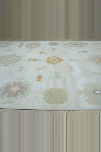 9x14 Oushak Pattern Shining White Hemp Rug. 282,440 - Turkish Carpet Rug  $i