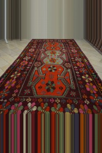 9x17 Beautiful Flat Weave Kars Kilim Rug 263,506 - Turkish Kilim Rug  $i