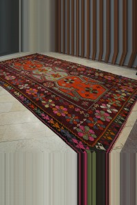 9x17 Beautiful Flat Weave Kars Kilim Rug 263,506 - Turkish Kilim Rug  $i