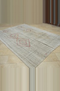 Anique Turkish Kilim Rug 7x10 Feet  215,295 - Grey Turkish Rug  $i