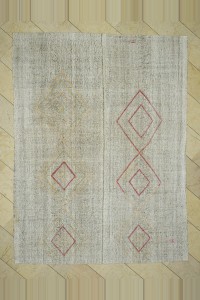 Grey Turkish Rug Anique Turkish Kilim Rug 7x10 Feet  215,295