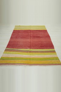 Antique Manisa Gordes Red Kilim Rug 135,212 - Turkish Kilim Rug  $i