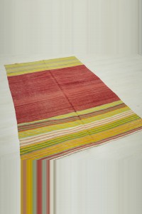 Antique Manisa Gordes Red Kilim Rug 135,212 - Turkish Kilim Rug  $i