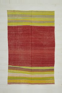 Turkish Kilim Rug Antique Manisa Gordes Red Kilim Rug 135,212