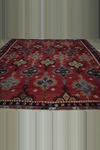 Antique Turkish Kilim Wool Rug 10x11 308,340 - Turkish Kilim Rug $i