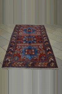Antique Turkuman Carpet Rug 4x7 115,215 - Turkish Carpet Rug  $i