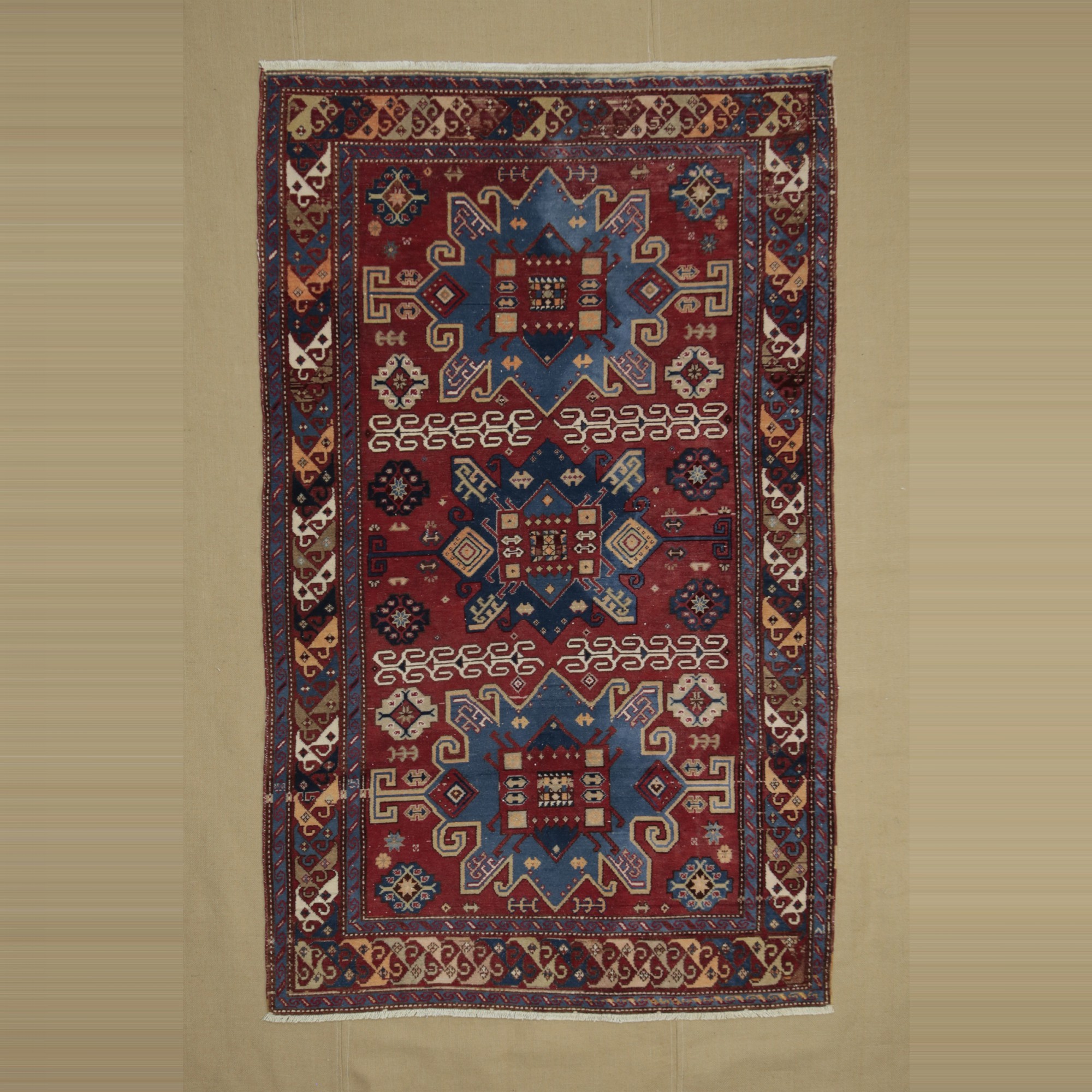 Antique Turkuman Carpet Rug 4x7 115,215 - Turkish Carpet Rug 