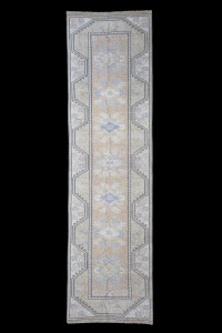 Turkish Rug Runner Art Deco Runner Rug 3x9 Feet 77,276