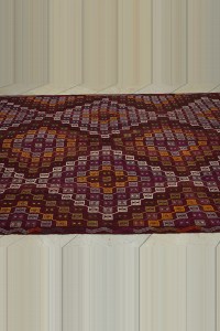 Beautiful Antique Embroidered Adana Kilim Rug 6x11 185,346 - Turkish Kilim Rug $i