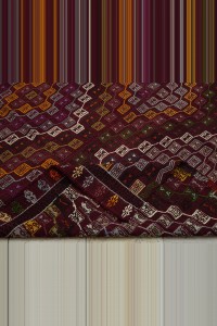 Beautiful Antique Embroidered Adana Kilim Rug 6x11 185,346 - Turkish Kilim Rug $i