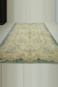 Beige Blue Oushak Rug 8x12 Feet 236,352 - Oushak Rug $i