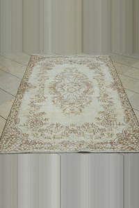 Beige Brown Oushak Rug 4x7 Feet 118,198 - Oushak Rug $i