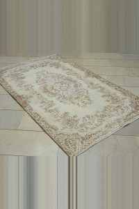 Beige Brown Oushak Rug 4x7 Feet 118,198 - Oushak Rug $i